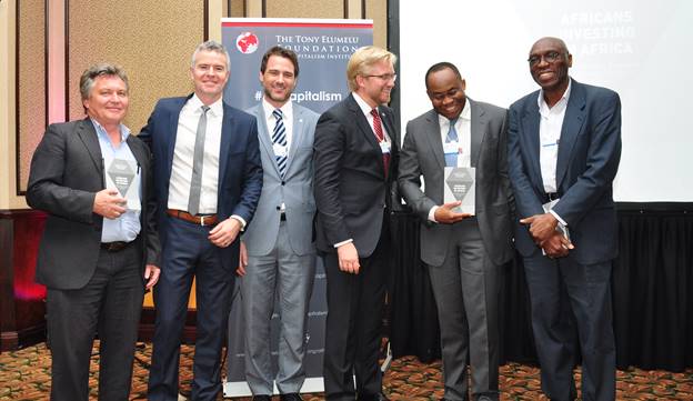 L-R: Mark Pearson, Dr. Terence McNamee, David Rice, Dr. Wiebe Boer, Uche Orji, and Dr. Ayo Ajayi  during the Launch of the book