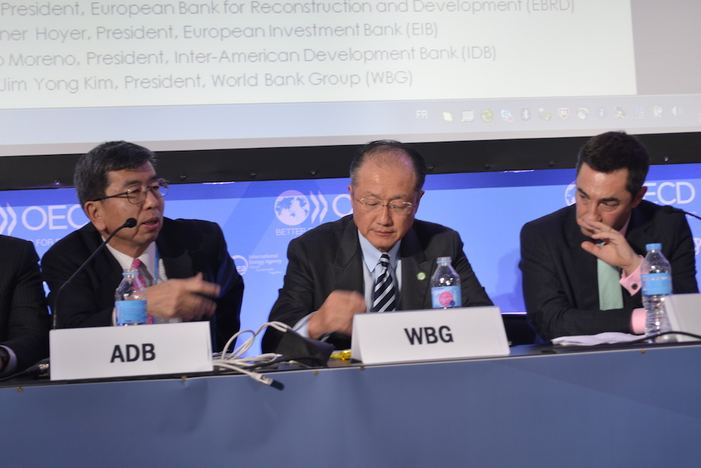 World Bank President Jim Yong Kim and Takehiko Nakao, President of the Asian Development Bank (PHOTO: ClimateReporters/Atâyi Babs)