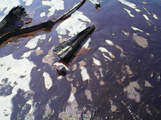 Crude oil from ExxonMobil’s offshore facilities washed up on the shores of Ibeno, Akwa Ibom State in November 2015