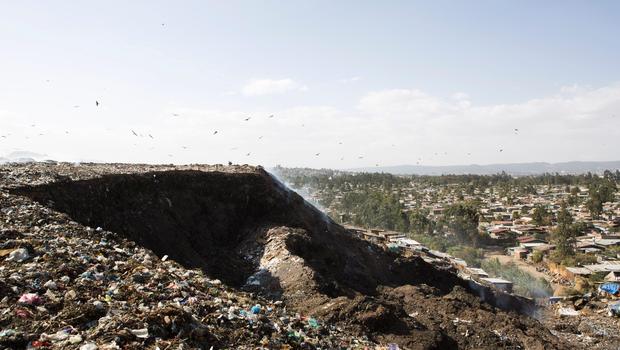 A photo taken on March 12, 2017 shows a view of the main landfill of Addis Ababa on the outskirts of the city, after a landslide at the dump left dozens dead (PHOTO: gettyimages)