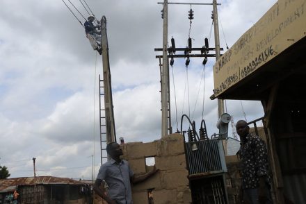 The dysfunctional transformer at Iddo Sarki (PHOTO: Mimiola O)