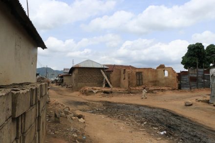 A major road in Iddo Sarki community. (PHOTO: Mimiola Olaoluwa) 