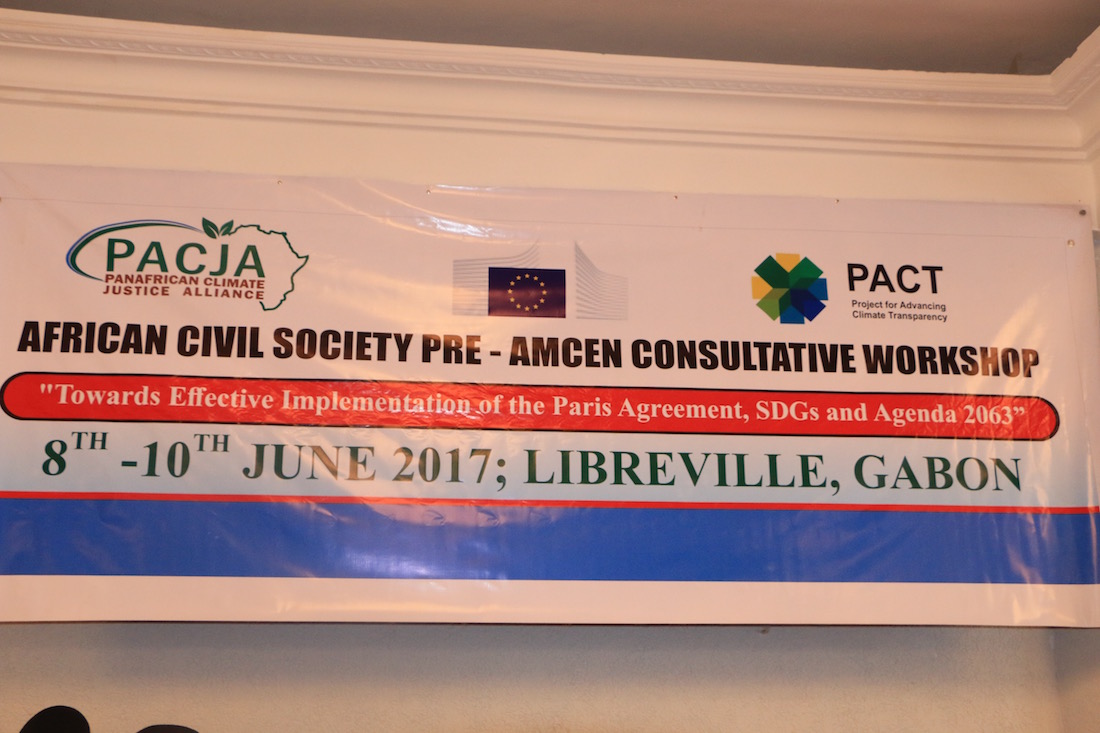 African CSO Pre-AMCEN Workshop in Libreville (PHOTO: ClimateReporters/Atayi Babs)