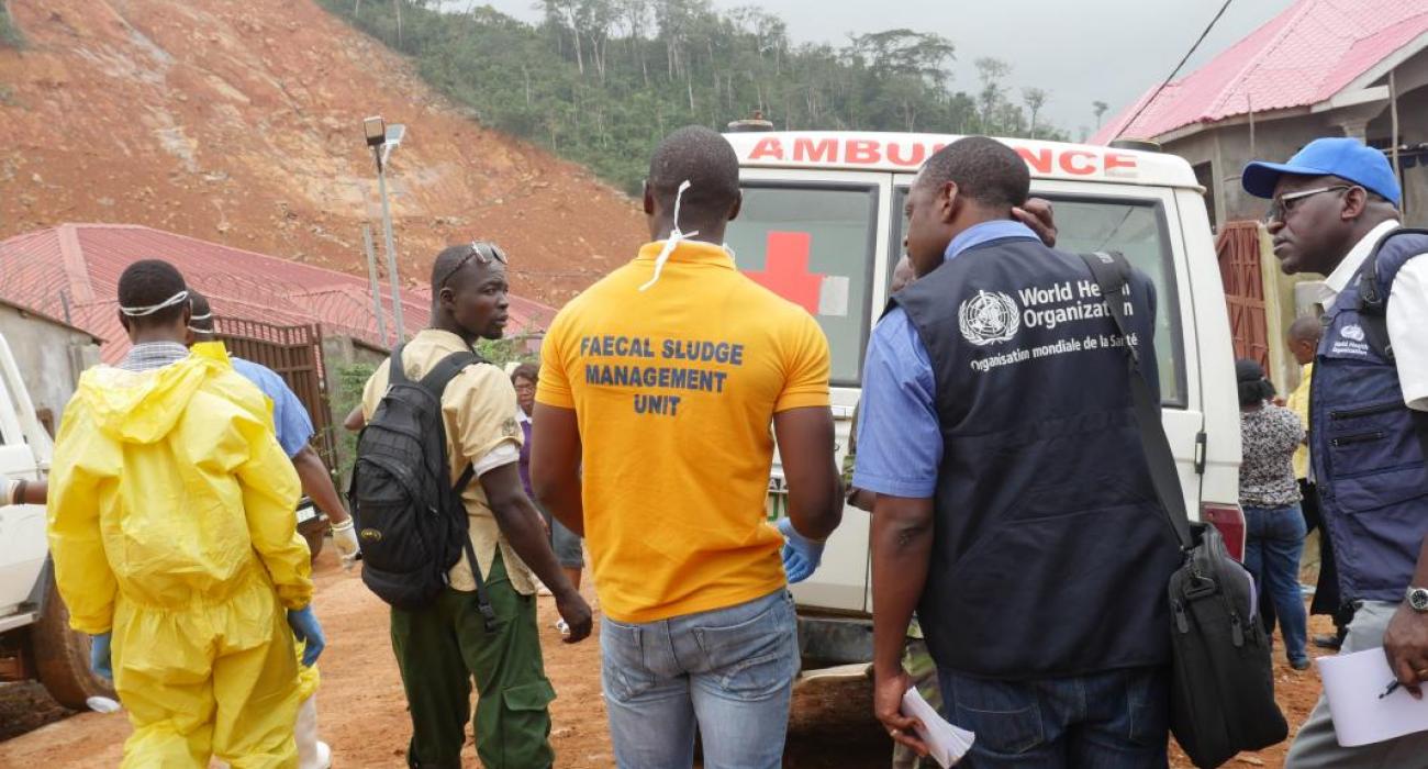 Response teams at the recent mudslide disaster site