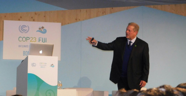 Former US Vice President Al Gore at the side event