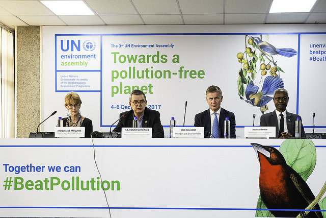 Closing Press Conference, UNEA 3, 6, December 2017. Natalia Mroz/UN Environment