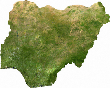 Satellite image of Nigeria