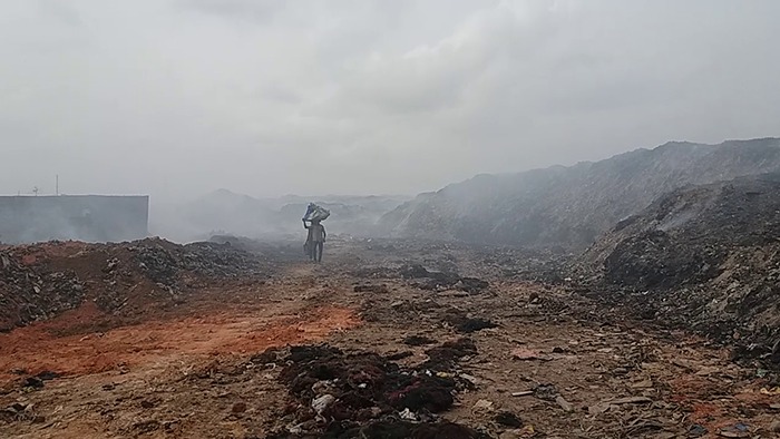 The Olusosun dump site after the fire (PHOTO: Ugonma Cokey)