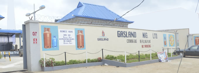 Front view of the gas refilling plant along Isheri road