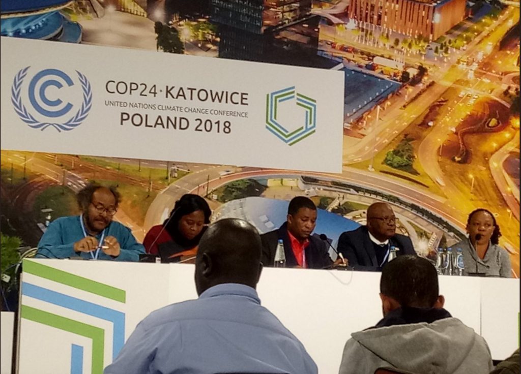 African CSO leaders at COP24 (PHOTO: Climate Reporters)