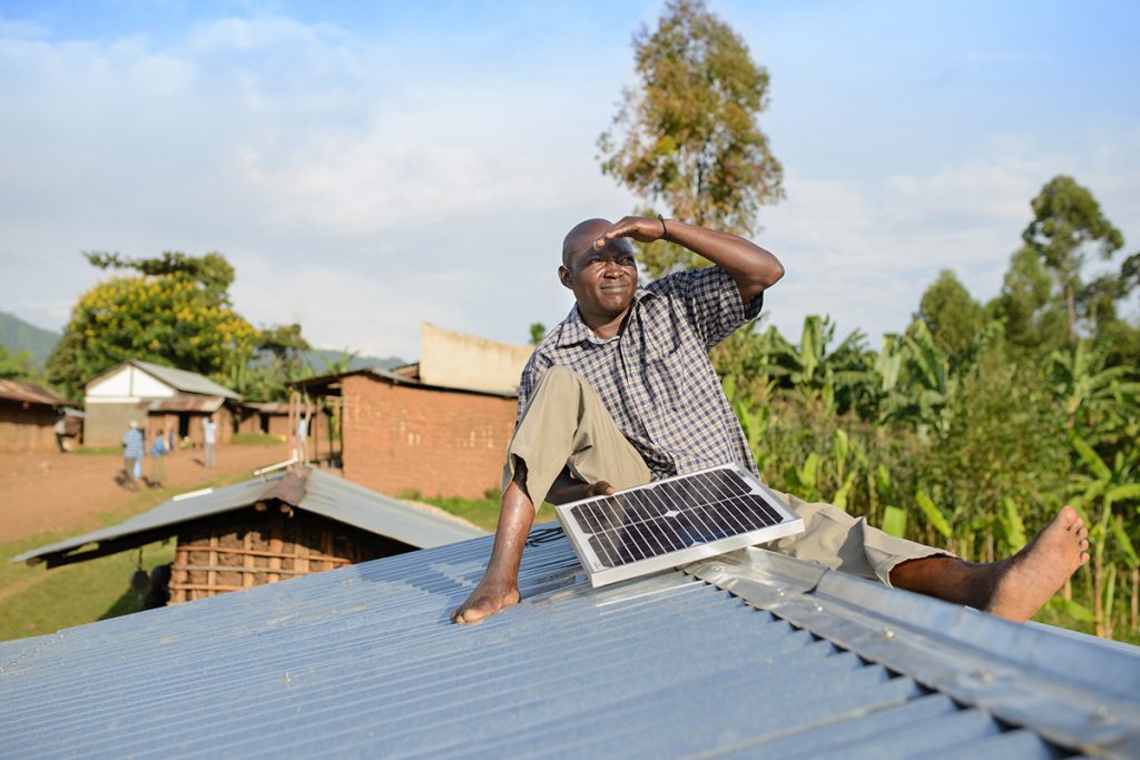 installing solar-panel